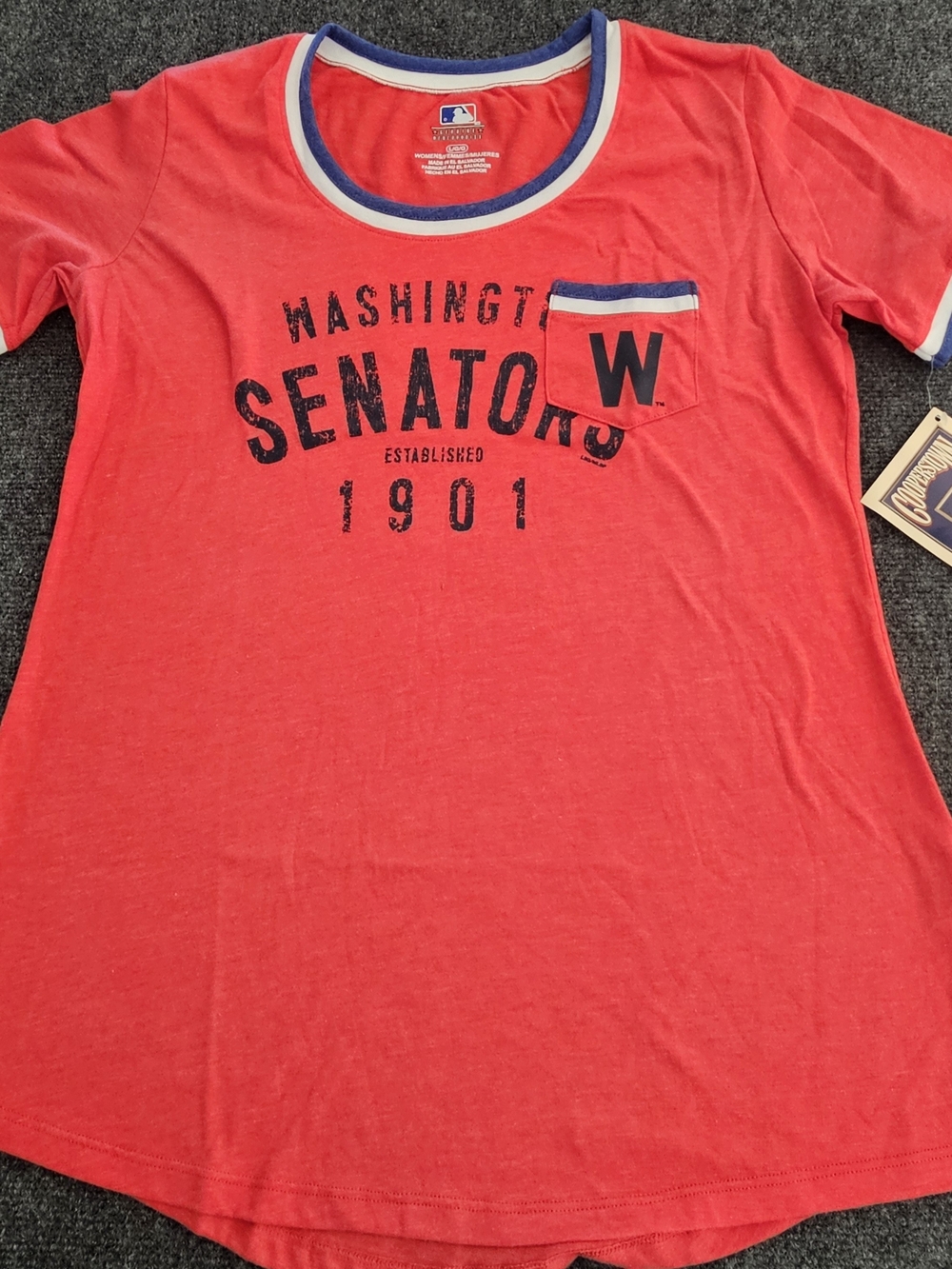 NWT women's Cooperstown Collection MLB t-shirt "Washington Senators" sz L